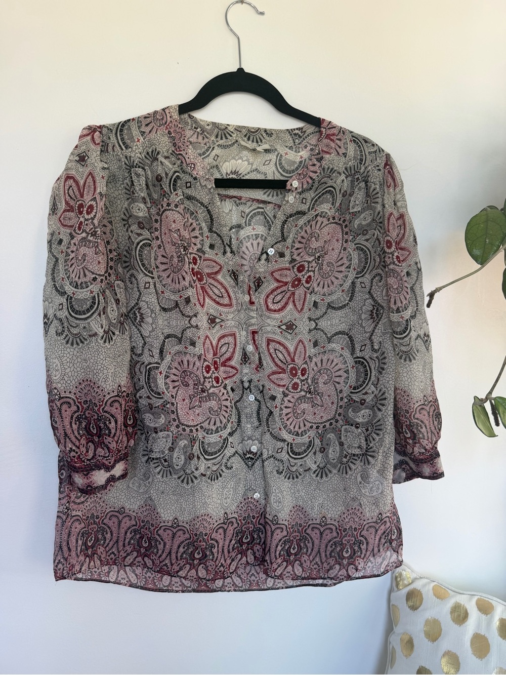Joie silk paisley shirt